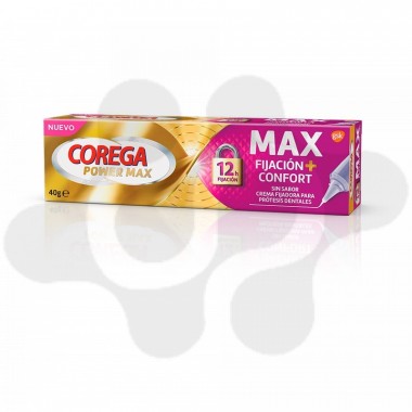 COREGA MAX FIJACION + CONFORT 1 TUBO 40 g SIN SABOR